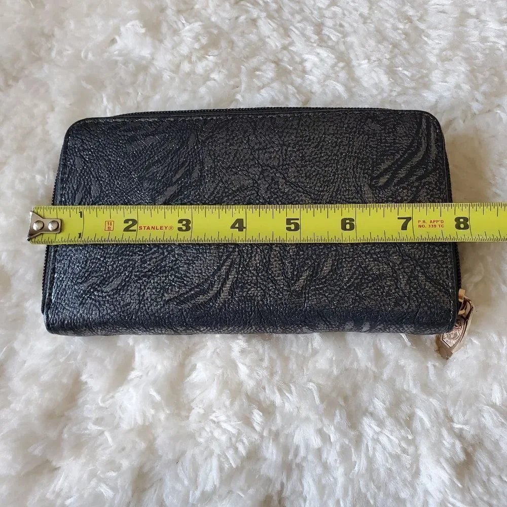Women's Vegan Leather Embellished Black‎